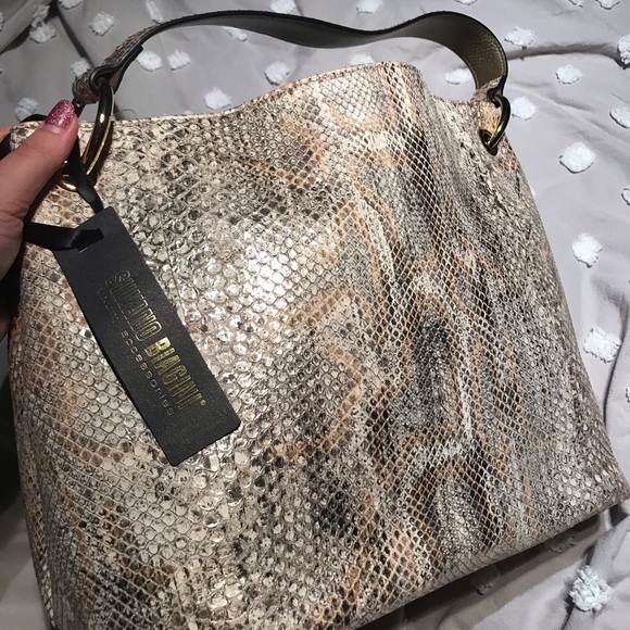 Silvano Biagini 1Italian Genuine Python 100% - Picture 1 of 3